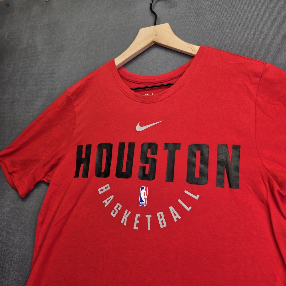 Nike Dri-FIT Houston Rockets Mens Small Red NBA Practice T Shirt Basketball Tee